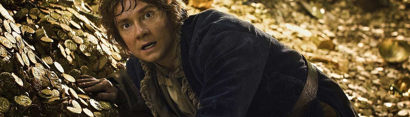 Bilbo sur la litière de Smaug